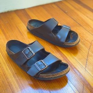 Birkenstock Arizona Dark Brown Leather Sandals